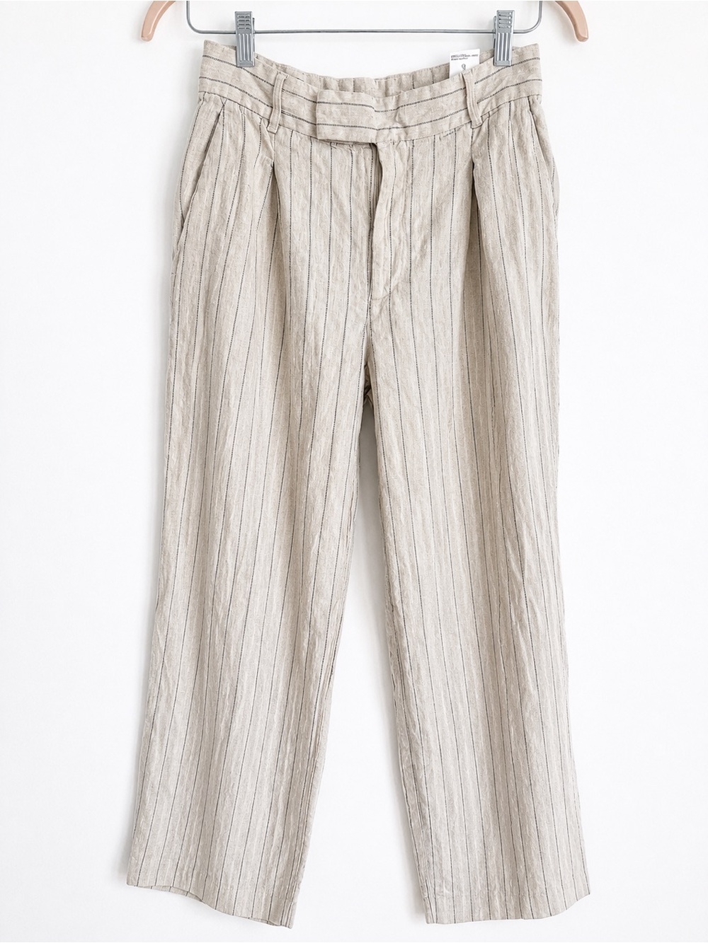 Lightweight Linen-Blend Pinstripe Trousers - W - Worn Once